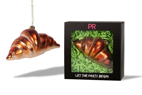 Party Rock | Croissant Glass Ornament