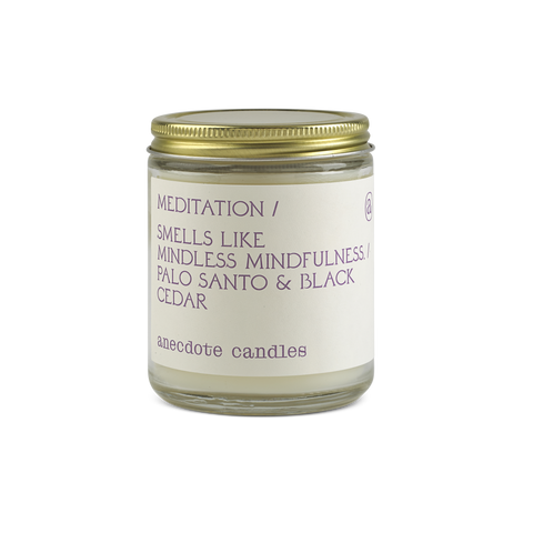 Meditation (Palo Santo & Black Cedar) Glass Jar Candle