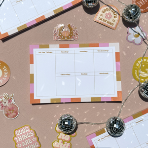 Groovy Checkered Tearaway Notepad