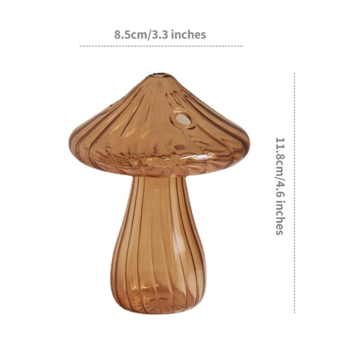 Mushroom Bud Vase Brown