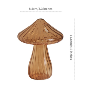 Mushroom Bud Vase Brown