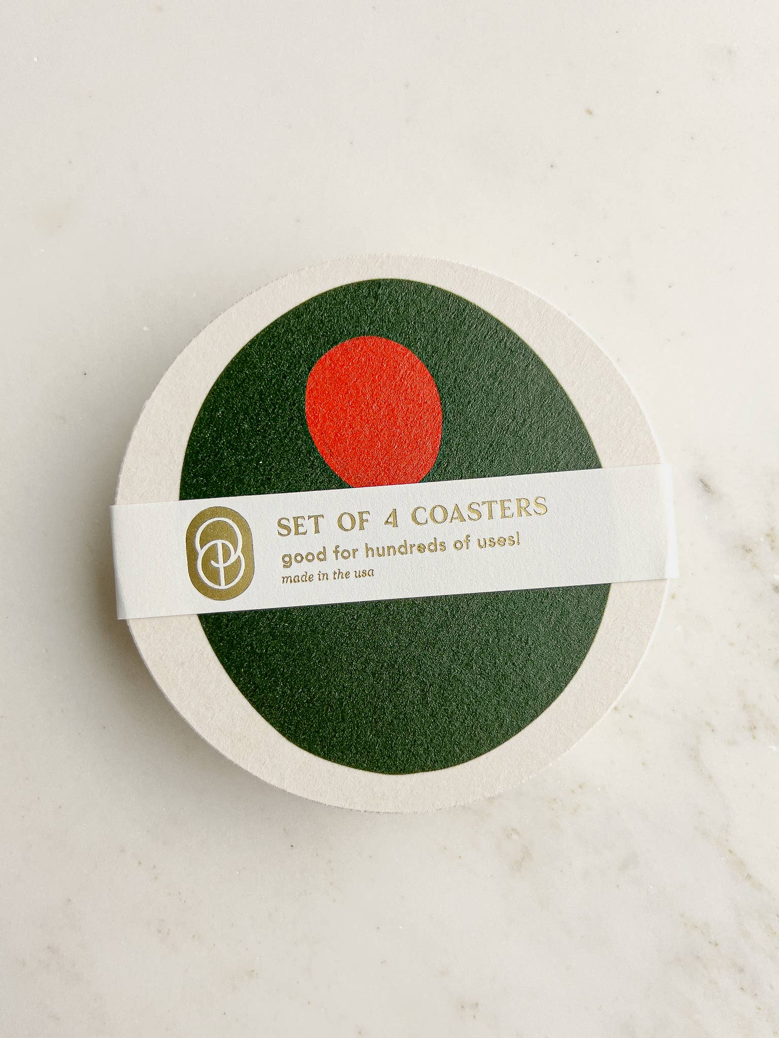 Pimento Olive Coasters | Set of Four