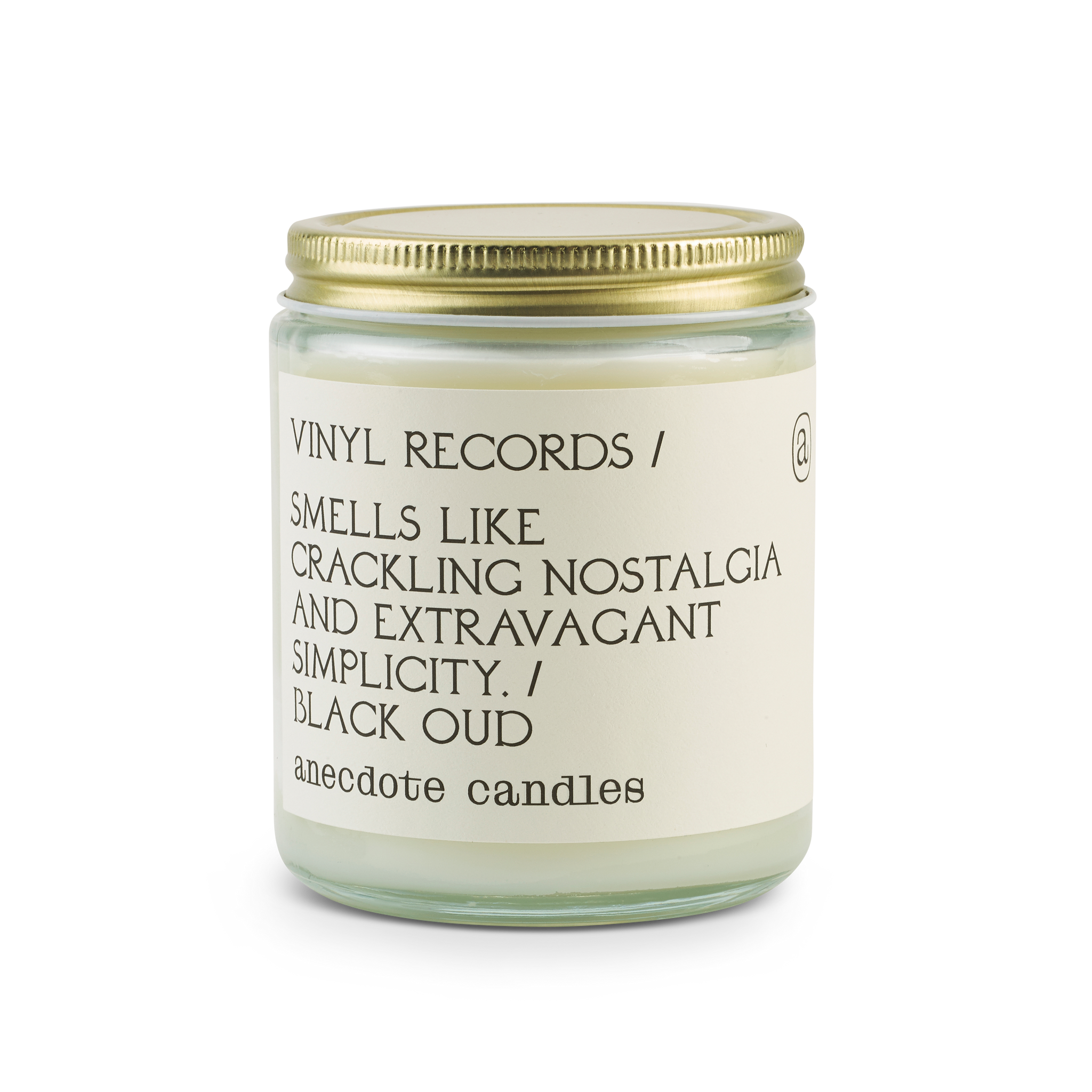 Vinyl Records (Black Oud) Glass Jar Candle