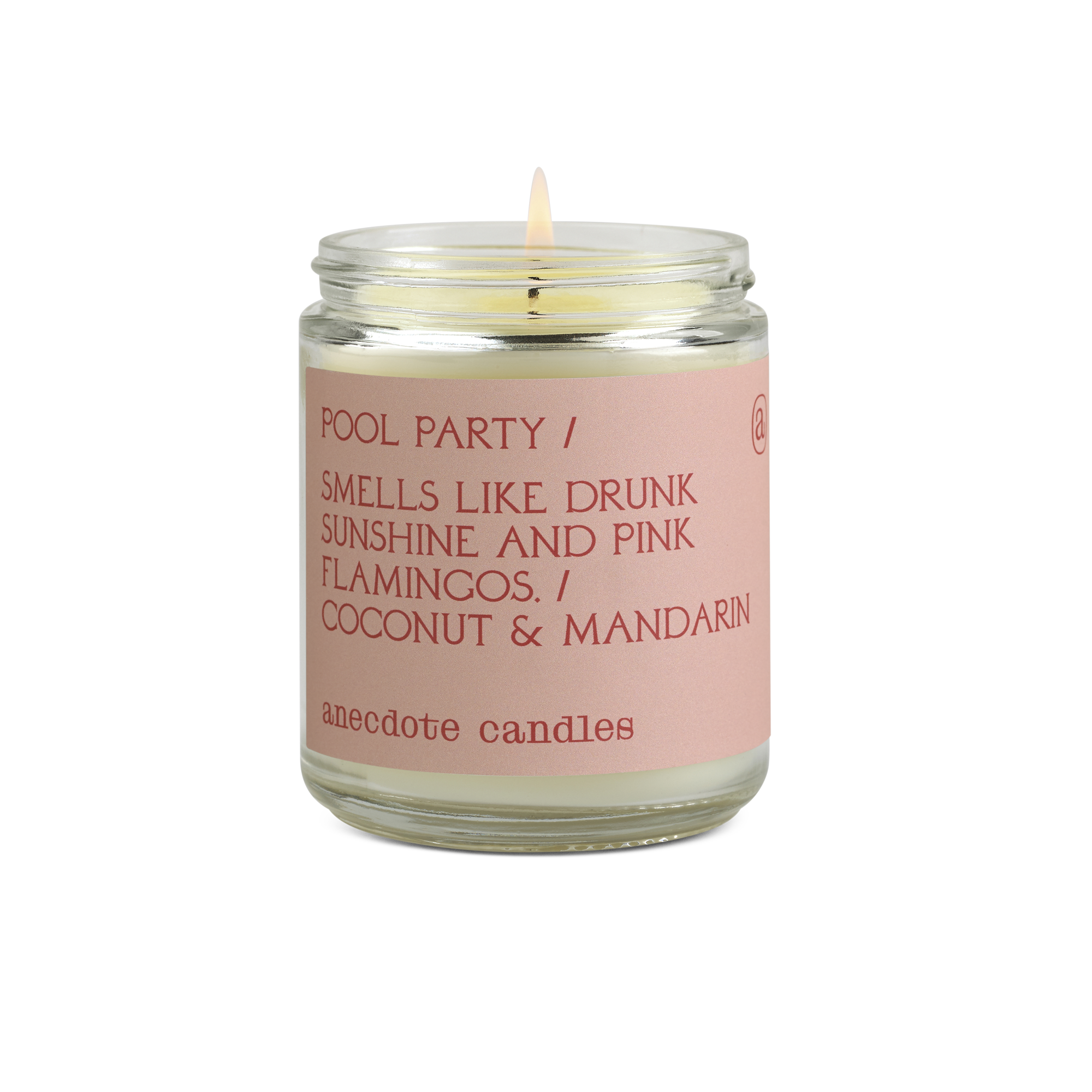 Pool Party (Mandarin & Coconut) Glass Jar Candle