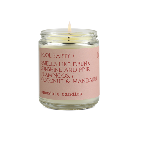 Pool Party (Mandarin & Coconut) Glass Jar Candle