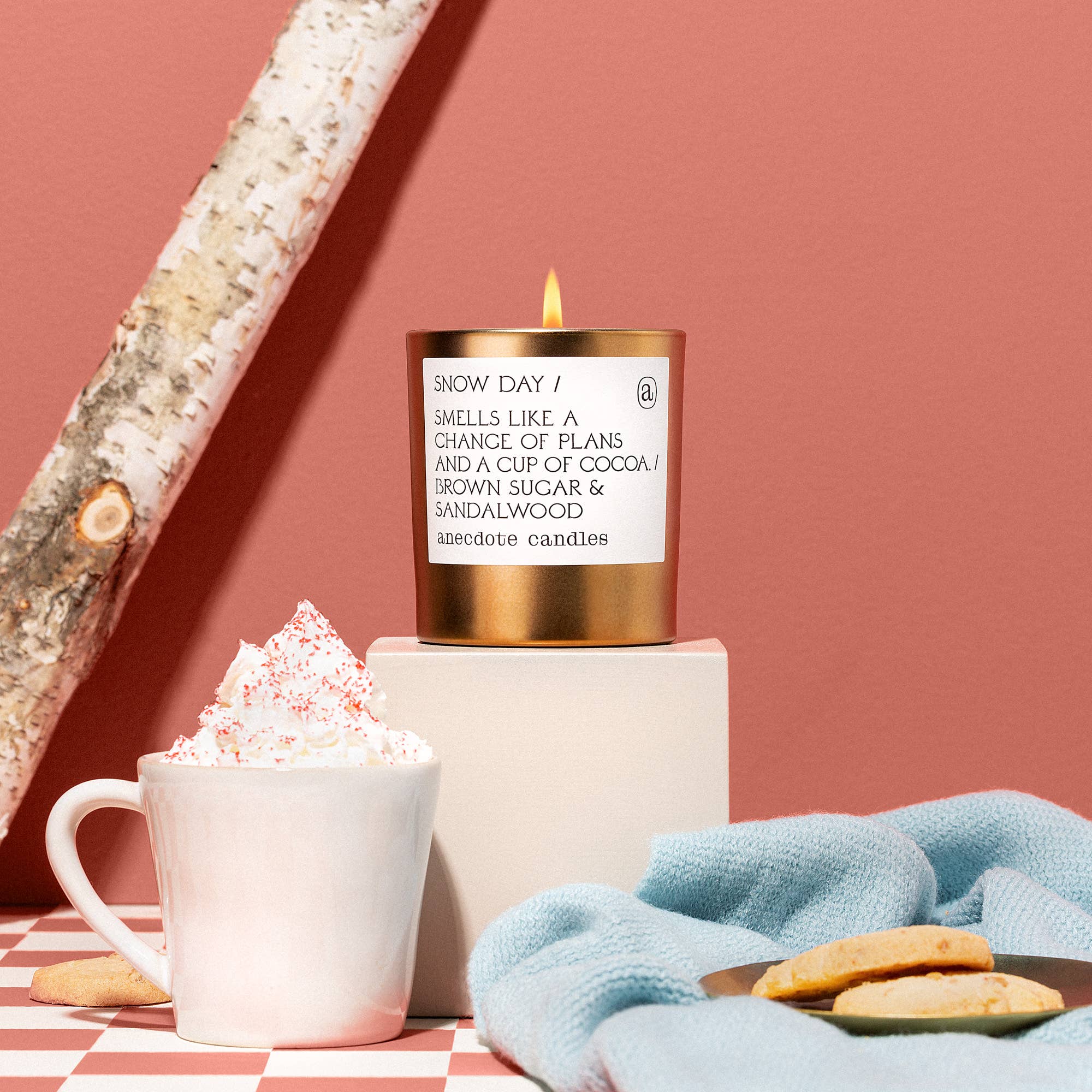 Snow Day (Brown Sugar & Sandalwood) Gold Tumbler Candle
