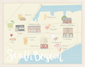 South Boston Map Print