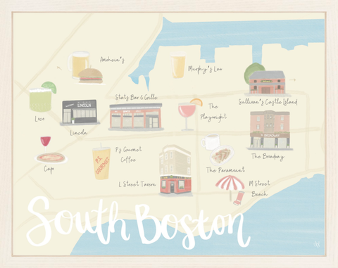 South Boston Map Print