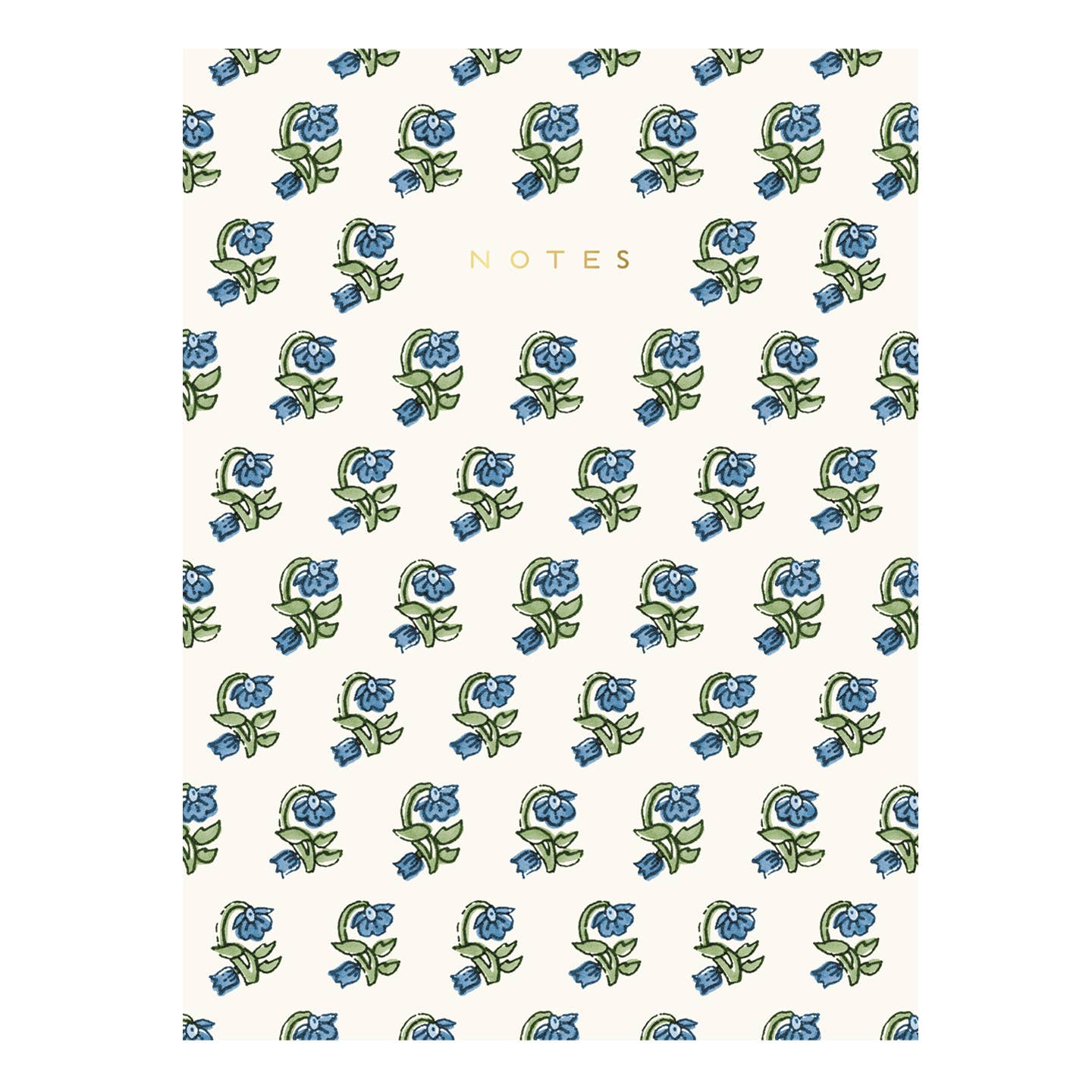 Blue Floral Print Notebook