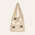 NEW! Floral Crochet Slouchy Shoulder Bag - Mocha