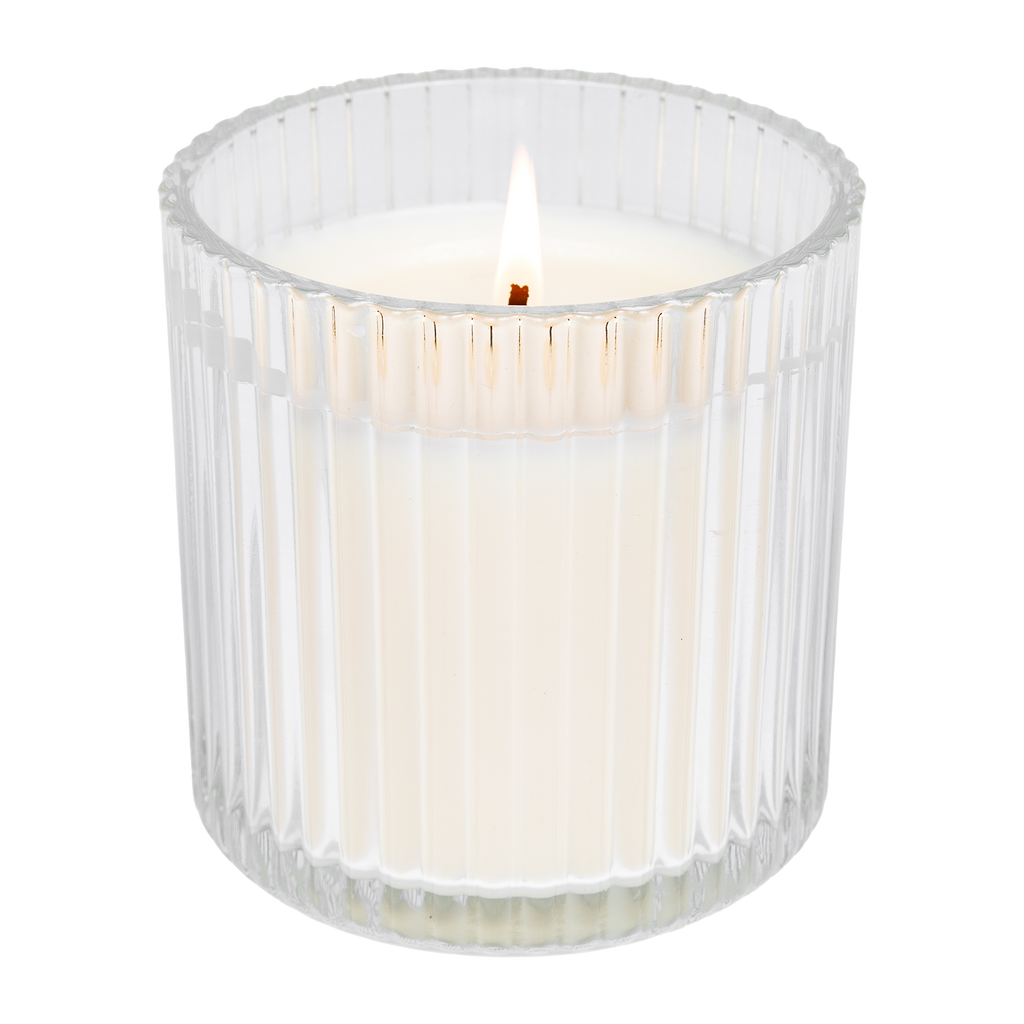 Wildflowers & Salt 11 oz Soy Candle, Fluted Ribbed Jar