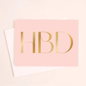 HBD Gold Foil Card