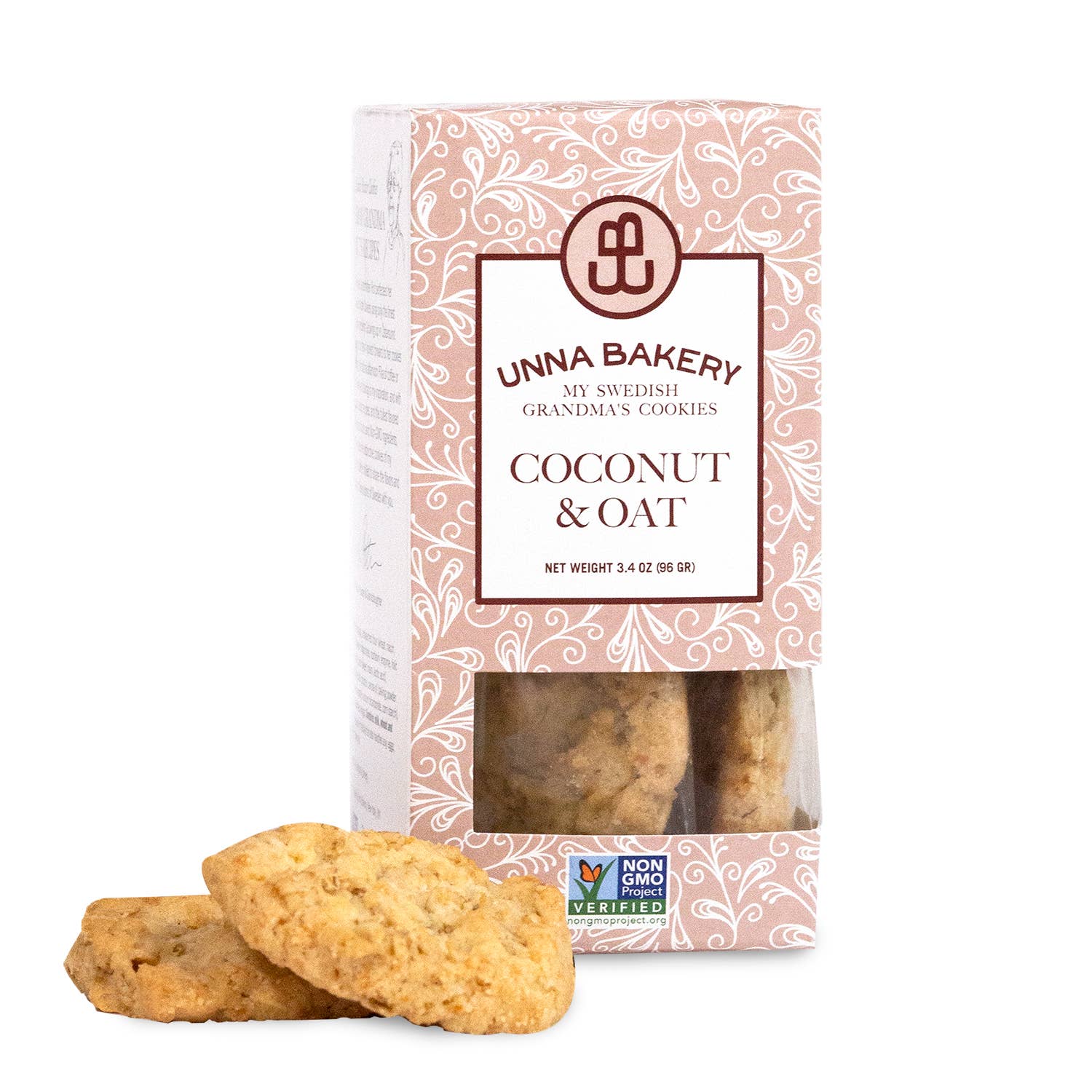 Coconut Oat Butter Cookie Box, a gourmet cookie treat/snack