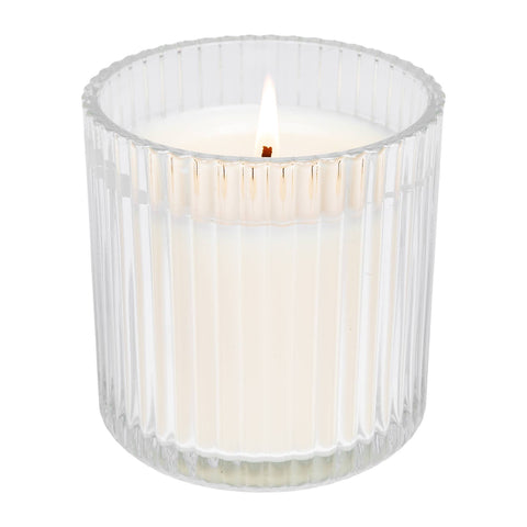 Warm and Cozy 11 oz Soy Candle, Ribbed Jar- Home Decor