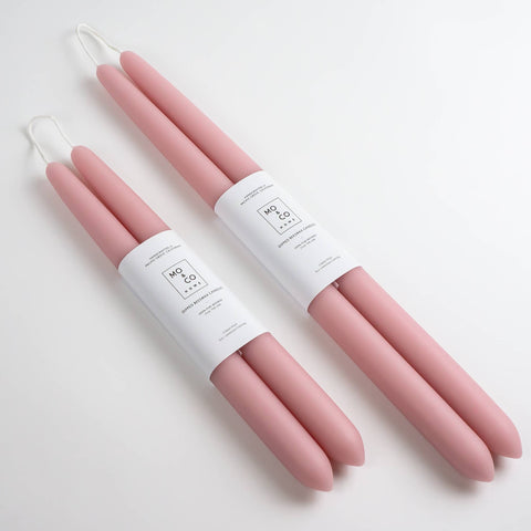 10" & 14" - 100% Beeswax Dipped Candles | Peony