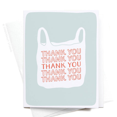 Thank You Plastic Bag Greeting Card