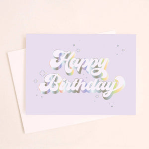 Happy Birthday Sparkle Holographic Card