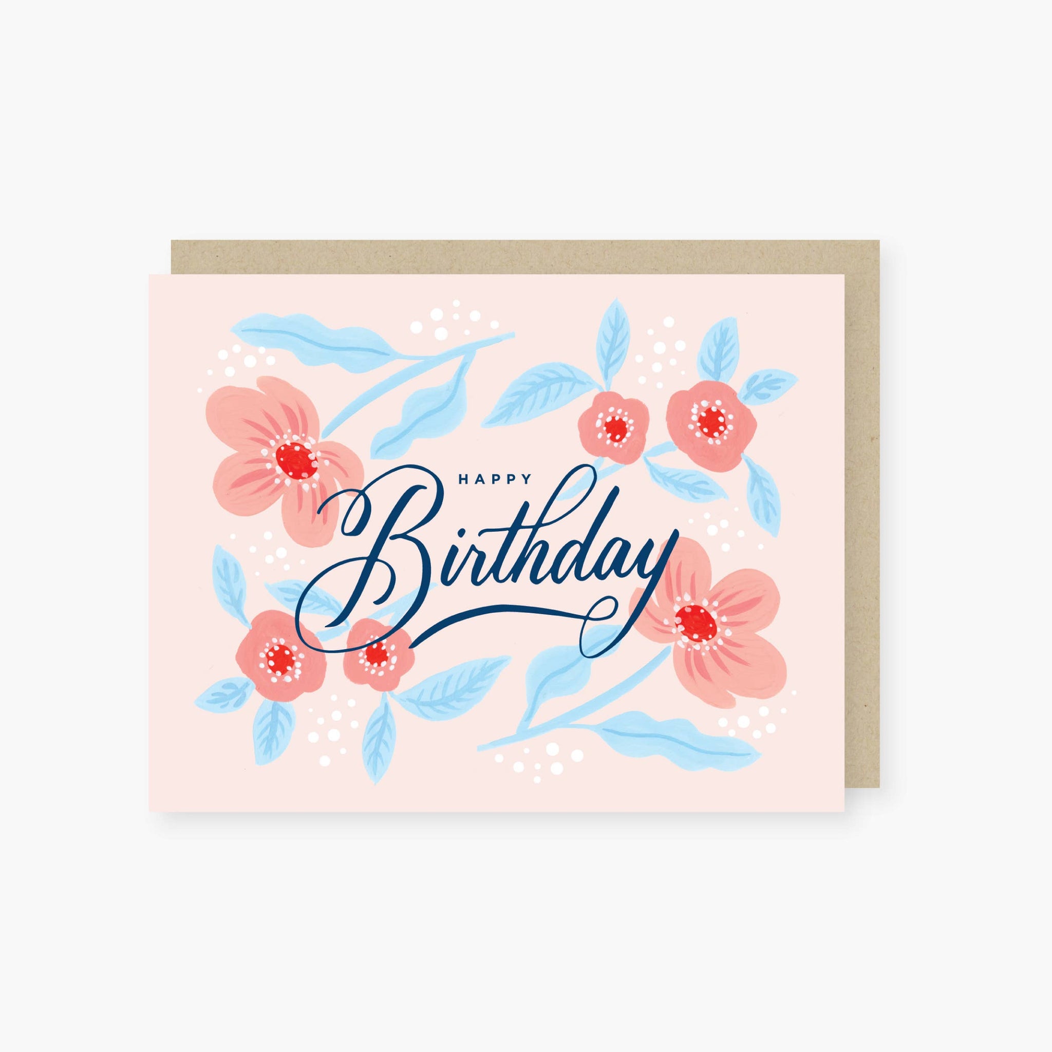 pretty florals birthday card