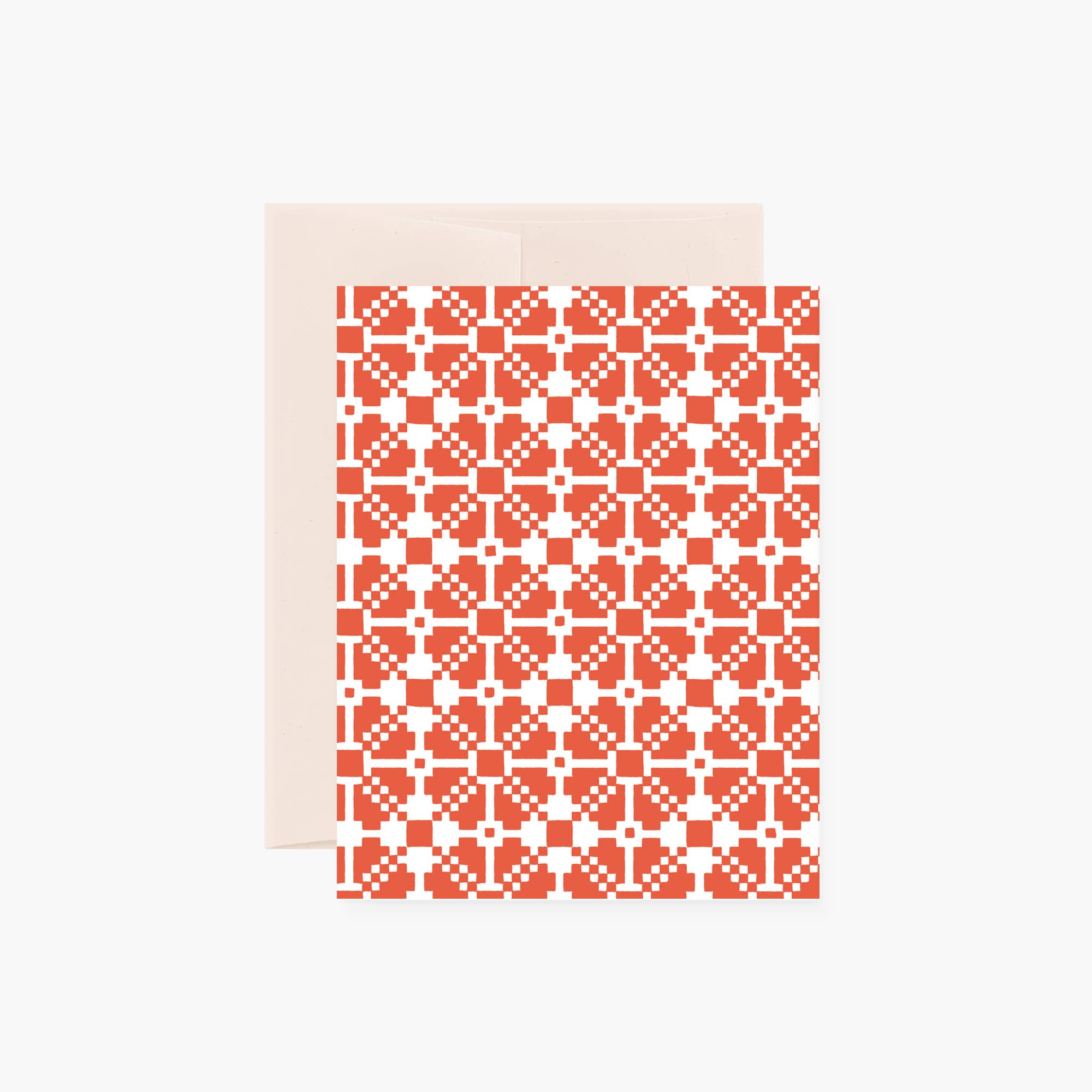 RUST FOLK PATTERN | greeting card