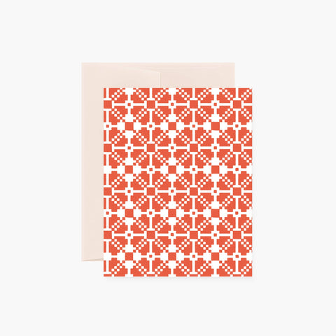 RUST FOLK PATTERN | greeting card
