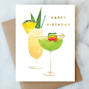 Island Cocktail Birthday Card