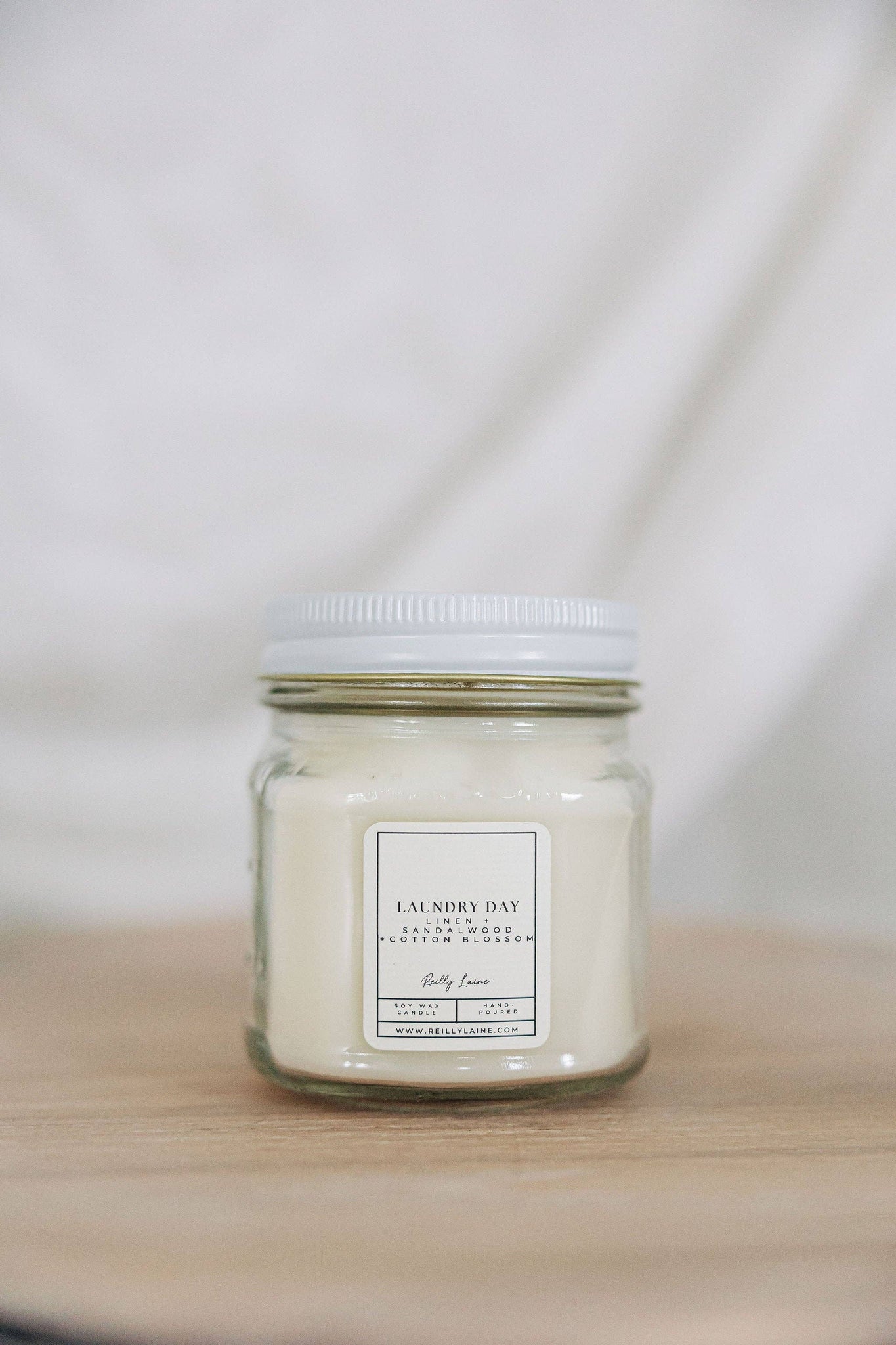 Laundry Day Candle: SM. MASON JAR 8OZ.