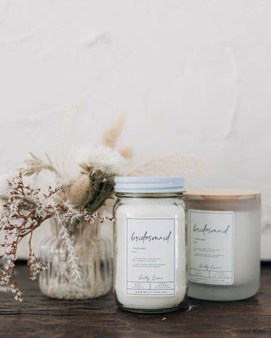 Bridesmaid Label: LG Mason Jar 16 oz. / CAPE HOUSE