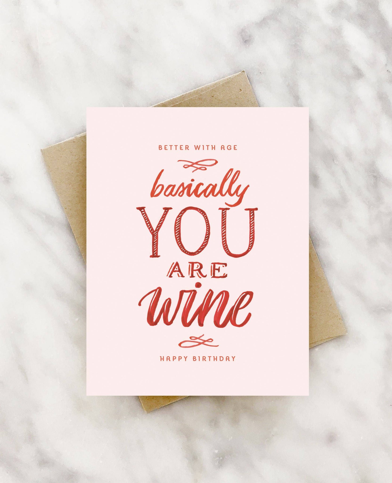you are wine birthday card